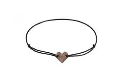 BeWooden Zartes Armband mit Holzdetail - verschiedene Motive (Heart Wooden Bracelet) von BeWooden