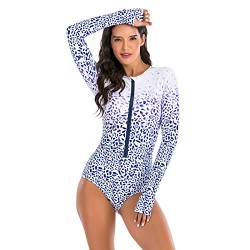 Women's Long Sleeve Printed Swimwear One Piece Swimsuit Rash Guard Surfwear von Beachkini