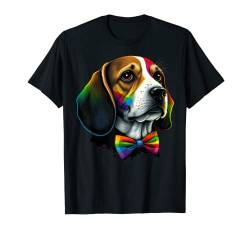 Beagle Gay Pride LGBT-Flagge auf Beagle LGBTQ T-Shirt von Beagle lover apparel for Beagle owner