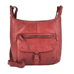 Bear Design Damen Tasche Ledertasche Umhängetasche Schultertasche rot von Bear Design