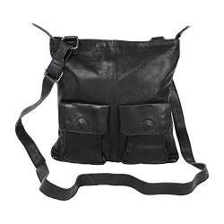 Bear-Design Leder Schultertasche Messenger Ledertasche Umhängetasche Crossbody Fabia CP2018 strapazierfägiges Leder in Used Look 31/31/6 cm von Bear-Design