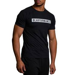 Nachhaltiges & Funktionelles Tshirt für Herren aus Bio-Baumwolle & Tencel | Slim Fit Fitness T-Shirt Männer - Fitness Shirt Bodybuilding, Gym, Sport | fair produzierte Sportbekleidung aus der EU von Bearformance