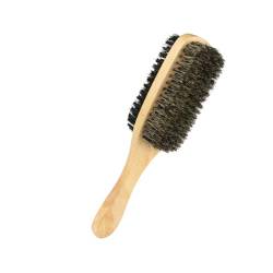 Beatifufu 1Stk Friseurkamm Bartbürste für Männer Bartreinigung Bartpflegewerkzeug doppelseitige Bürste mit Wildschweinborsten Zubehör bbrush brushes Schnurrbart sauberer Waschmittel Hölzern von Beatifufu