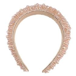 Beatifufu 1Stk Handgefertigtes Perlen-Stirnband Diamant-Stirnbänder für Frauen Perlenstirnband Haarband Haarschmuck für die Hochzeit Kopfschmuck Mode-Stirnband empfindlich Schal Liner von Beatifufu