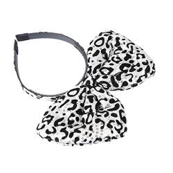 Beatifufu 1stk Bogen-leopard-stirnband Zähne Haarband Bling Schleife Stirnband Pailletten Schleifenstirnbänder Für Frauen Zähne Kamm Haarband Halloween Fräulein Geschenk Abschlussball Stoff von Beatifufu