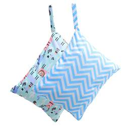 Beatifufu 2st Nasse Trockentasche Windeltasche Taschen Für Schwimmanzüge Windelbeutel Für Neugeborene Waschbare Nasse Trockentasche Nasstasche Für Badeanzug Kleidung Packsack Polyester Baby von Beatifufu