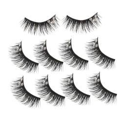 Beatifufu 5 Paare Falsche Wimpern einzelne wimpern extensions künstliche wimpern eyelashes extension Make-up-Zubehör gefälschte wimpern kit Lockig obere Wimpern Make-up-Tools Kunstfaser von Beatifufu