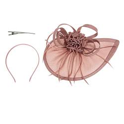 Beatifufu Feder Hüte Für Damen Fascinator-hüte Für Frauen Schleier Stirnband Kostüm Vintage-schleier-stirnband Party-kopfschmuck Brauthochzeit Tischgesellschaft Hanfimitat Charme Partybedarf von Beatifufu