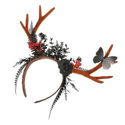 Beatifufu Kleider Halloween-Kostüme Stirnband Haargummis Party-Dekoration Kopf-Accessoire Kostüm-Kopfschmuck Weihnachts-Kopfschmuck Haar-Accessoires Kopfbedeckung Cosplay von Beatifufu