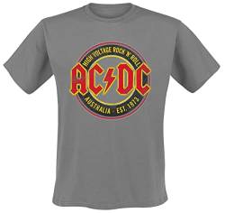 AC/DC - High Voltage Aus. 73 Organic Shirt nachaltig Shirts für AC/DC Fans (XL, Heather Grey) von Beats & More
