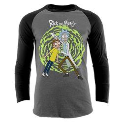 Rick and Morty - Spiral Baseball Shirt Charcoal/Black (M) von Beats & More