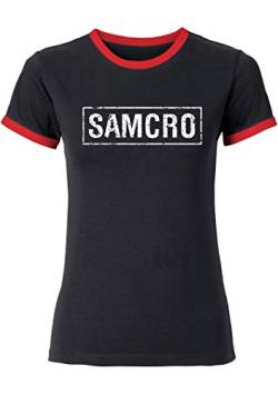 SONS of Anarchy - Samcro (Fitted) (Black/Red, L) von Beats & More