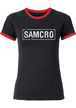 SONS of Anarchy - Samcro (Fitted) (Black/Red, XL) von Beats & More