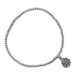 Beau Soleil Jewelry 925 Sterling Silber Armband Stretch Armband mit Anhänger Buddha Symbolschmuck (17) von Beau Soleil Jewelry