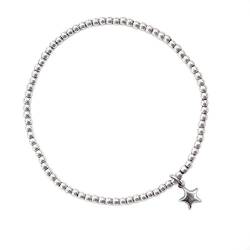 Beau Soleil Jewelry 925 Sterling Silber Schmuck Damen Armband Kugelarmband mit Charm Stern Anhänger Star Bracelet Symbolschmuck (18) von Beau Soleil Jewelry
