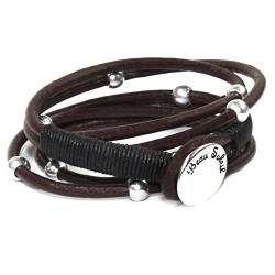 Beau Soleil Jewelry Schmuck Armband Wickelarmband Damen Herren Lederschmuck braunes Leder (66) von Beau Soleil Jewelry