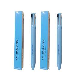 BeauFairy 4 in 1 Makeup Pen, 2PCS, Multifunktionaler Kosmetikstift Wasserfester Makeup Beauty Pencil, Augenbrauenstifte, Eyeliner, Lipliner und Textmarker, Langanhaltend Face Make-Up (Blau) von BeauFairy