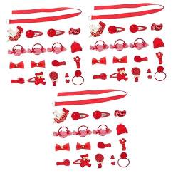 54 Stk Haarschmuck-set Für Kinder Kinderanzüge Weihnachtsstrumpffüller Haargummis Mit Schleife Für Mädchen Kinder Haarschleifen Stylische Haarspangen Kleine Metall Stoff Strümpfe von Beaupretty