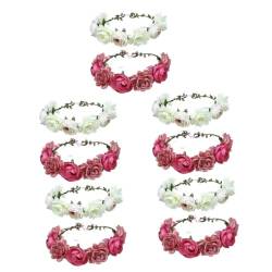 Beaupretty 10 Stk Rosa Stirnband Rote Accessoires Für Frauen Blumenclip Besser Nicht Jüngere Haarprodukte Blumenhaarspangen Für Frauen Girlande Kopfbedeckung Fräulein Haarnadel Hochzeit Stoff von Beaupretty