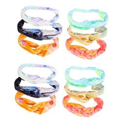 Beaupretty 12 Stk Batik-geknotetes Stirnband Haar Frauen Stirnband Stirnbänder Für Sportliche Damen Kreuz Stirnband Krawatten-partyzubehör Stirnband Für Gummiband Fräulein Drucken Stoff von Beaupretty