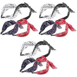 Beaupretty 12 Stk Schleife Stirnband Bandana Stirnband Verknotet Bandana-stirnbänder Für Schwarze Stirnbänder Für Frauen Schwarzes Kopftuch Haarschal Kopfbedeckung Damen Stoff Krawatte von Beaupretty