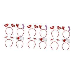 Beaupretty 12 Stk Valentinstag Stirnband Valentinstag-stirnbänder Für Frauen Valentinstag Accessoires Damen Amor Kostüm Haarschmuck Haargummis Liebhaber Abschlussball Zubehör Plastik von Beaupretty