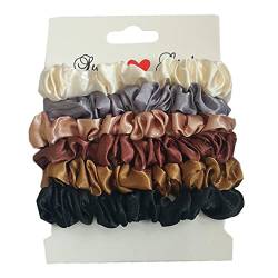 Beaupretty 12 elastische Haargummis Mini-Haargummis elastische Haarbänder aus Seide Satin Trompetenständer Nylon-Haargummis für groß Stirnband Kopfbedeckung Halterung Damen Uhrwerk von Beaupretty