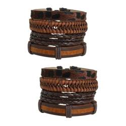 Beaupretty 16 Stk Armband Haargummi Armreifen Für Damen Armbänder Für Frauen Lederarmbänder Für Männer Handgefertigte Armbänder Manschettenarmbänder Fräulein Kombination Weben Kunstleder von Beaupretty