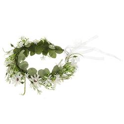 Beaupretty 1stk Kranz Halo-hochzeitskrone Gänseblümchen-blumen-stirnband Damen-stirnband Haargummis Für Frauen Boho Blumenstirnband Rosendekor Stoff Hochzeitskleid Brautjungfer Heiligenschein von Beaupretty