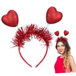 Beaupretty 2 Stk Herzförmiges Stirnband Valentinstag Stirnband Valentinstag Haarreifen Valentinstag Outfit Damen Amor-herz-stirnband Rotes Herz-kopfstück Plastik Fräulein Sterne Jagen Bilden von Beaupretty