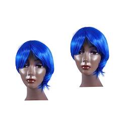 Beaupretty 2 Stück Kurze Haarperücken Perücke Für Männer Bunte Perücken Männer Kurze Perücke Kurze Anime Cosplay Perücke Männer Perücke Anime Perücke Mann Blau Cosplay Kurze Stachelige von Beaupretty