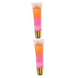 Beaupretty 2St Lipgloss Schönheitswerkzeuge für Frauen schwarze Haarschleife Lippenöle Lippenöl feuchtigkeitsspendend zweifarbig einstellen Schlauch Lippenstiftpigment von Beaupretty