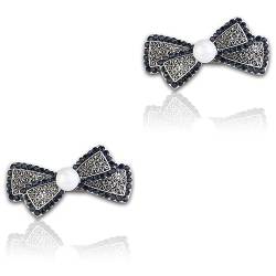 Beaupretty 2st Dekorative Haarspangen Mini-karo-leinen Haarspangen Für Damen Dekorative Schleifen Für Den Urlaub Weihnachtskranz Schleife Strass-haarspangen Fräulein Geschenk Kariert von Beaupretty