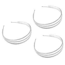 Beaupretty 3 Stk Strass-stirnband Hochzeitskopfschmuck Für Die Braut Kopfschmuck Für Frauen Bling Haarreifen Dreireihige Kristallstirnbänder Haarreif Aus Kristall Bankett Göttin Schmücken von Beaupretty