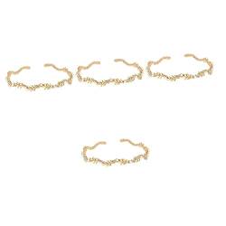 Beaupretty 4 Stück Hochzeitskleid-Stirnband Perlen-Haargummis Braut-Kopfschmuck Für Hochzeit Braut-Haarteil Kopfschmuck Für Damen Haarschmuck Für Damen Stirnband Für Damen Legierung von Beaupretty