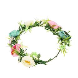 Beaupretty 4 Stück Künstlicher Rosenkranz Hochzeitskleid Schleier Blumen- Blumenkopfschmuck Für Frauen Kopfbedeckung Mit Blumengirlande Brauthaarrebe Jahrgang Stirnband Fräulein Seidentuch von Beaupretty