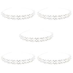 Beaupretty 5st Braut Hochzeit Stirnband Erstkommunion Schleier Haarreifen Brautkopfschmuck Für Die Hochzeit Strass Stirnband Damen Silbernes Stirnband Haarschmuck Perle Wild Abs von Beaupretty