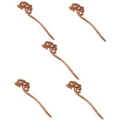 Beaupretty 5st Haarnadel-haarschmuck Haarstock Haar Klammern Haarnadeln Haarstäbchen Aus Holz Hanfu-haarstab Haarstyling-tool Für Frauen Werkzeug Fräulein Chinesischer Stil Hölzern von Beaupretty