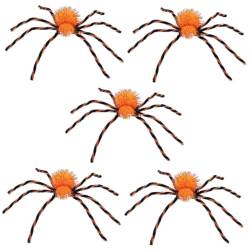 Beaupretty 5st Spinne Haarnadel Halloween-spinnen-haarspange Halloween-haarnadel Orange Lila Make-up-stirnbänder Für Frauen Spinnen-stirnband Spinnen-design Mädchen Kind Partybedarf Stoff von Beaupretty