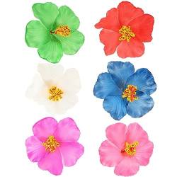 Beaupretty 6st Boho Braut Haarspange Chiffon-blumen-haarspange Haarspange Mit Hibiskusblüten Haarschmuck Für Den Sommer Blumenhaarspange Für Mädchen Kopfbedeckung Fräulein Die Blumen von Beaupretty