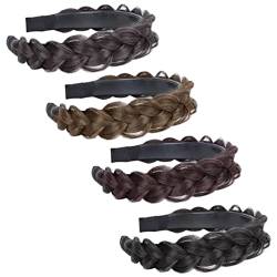 Beaupretty 8 Stk Perücke Twist Stirnband Haarschmuck für Mädchen Zöpfe Stirnband mädchen stirnbänder Tiara Perücken Kamm Kopfbedeckung breite geflochtene Zöpfe flechten Zubehör matte Perücke von Beaupretty