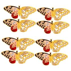 Beaupretty 8 Stk Schmetterlings brosche korsett Tierdekor Schalnadel dekorative Stifte Frauen Brosche Kleidungsverzierung Pullover Korsage schmücken Fräulein Legierung von Beaupretty