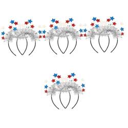 Beaupretty 8 Stk Sterne Stirnband Silvester Stirnband Halo-krone-kopfbedeckung Pom Pom Headbopper Star-kopf-bopper Urlaub Haarreifen Haarschmuck Sternenmond-stirnband Schal Kind Foto Plastik von Beaupretty