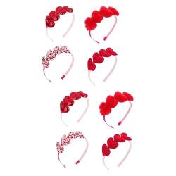 Beaupretty 8 Stk Valentinstag Stirnband Hochzeit Liebe Stirnband Herz-kopfschmuck Pailletten-valentinstag-haarband Valentinstag Haarbänder Glitzerndes Haarband Baumwolle Frau Flügel Popper von Beaupretty