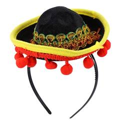 Beaupretty Cinco De Mayo Sombrero-stirnband Mexikanisches Haarband Mexiko Sombrero-mütze Mexikanische Sombrero-hüte Mexikanisches Fiesta-stirnband Mexiko Haarband Hut Werfen Bankett von Beaupretty