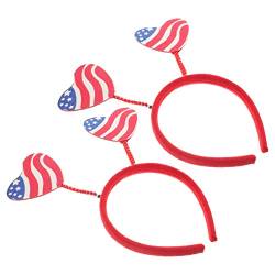 Beaupretty Haarschmuck 2 Stück Patriotische Kopfbopper Stirnband Unabhängigkeitstag Kopfbopper 4. Juli Partyzubehör Cosplay-Stirnbänder von Beaupretty