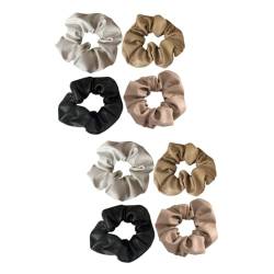 Beaupretty Haarschmuck 8 Stk Dickdarm-scrunchie Aus Leder Stirnband Für Lockenstäbe Ohne Hitze Haar Heiße Walzen Hitzelose Locken Halter Elastizität Stoff Damen Einfarbiges Haargummi von Beaupretty