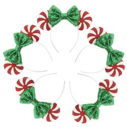 Beaupretty Kopfbedeckung 5St Schmetterlings-Stirnband mit Pailletten Weihnachtsfeierhut weihnachts accessoires kinder haarschmuck weihnachts haarschmuck süßigkeiten Haargummi großer von Beaupretty