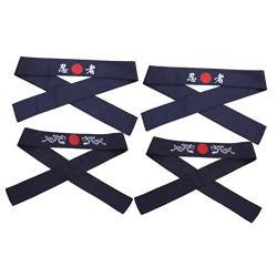 Beaupretty Sport Stirnband 4 Stück es Haarband Samurai-stirnband Sushi-koch-stirnband es Kochstirnband Ninja-stirnband Hachimaki-stirnband Binden Haarseil Polyester er Stil Kind von Beaupretty