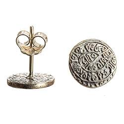 Phaistos Disc Scheibe Ohrringe Silber Sterling 925 Mythisch Griechisch Klein von BeautifulGreekStatues